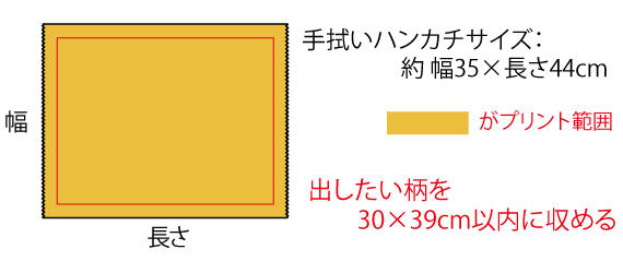 手ぬぐいハンカチ　全面プリント